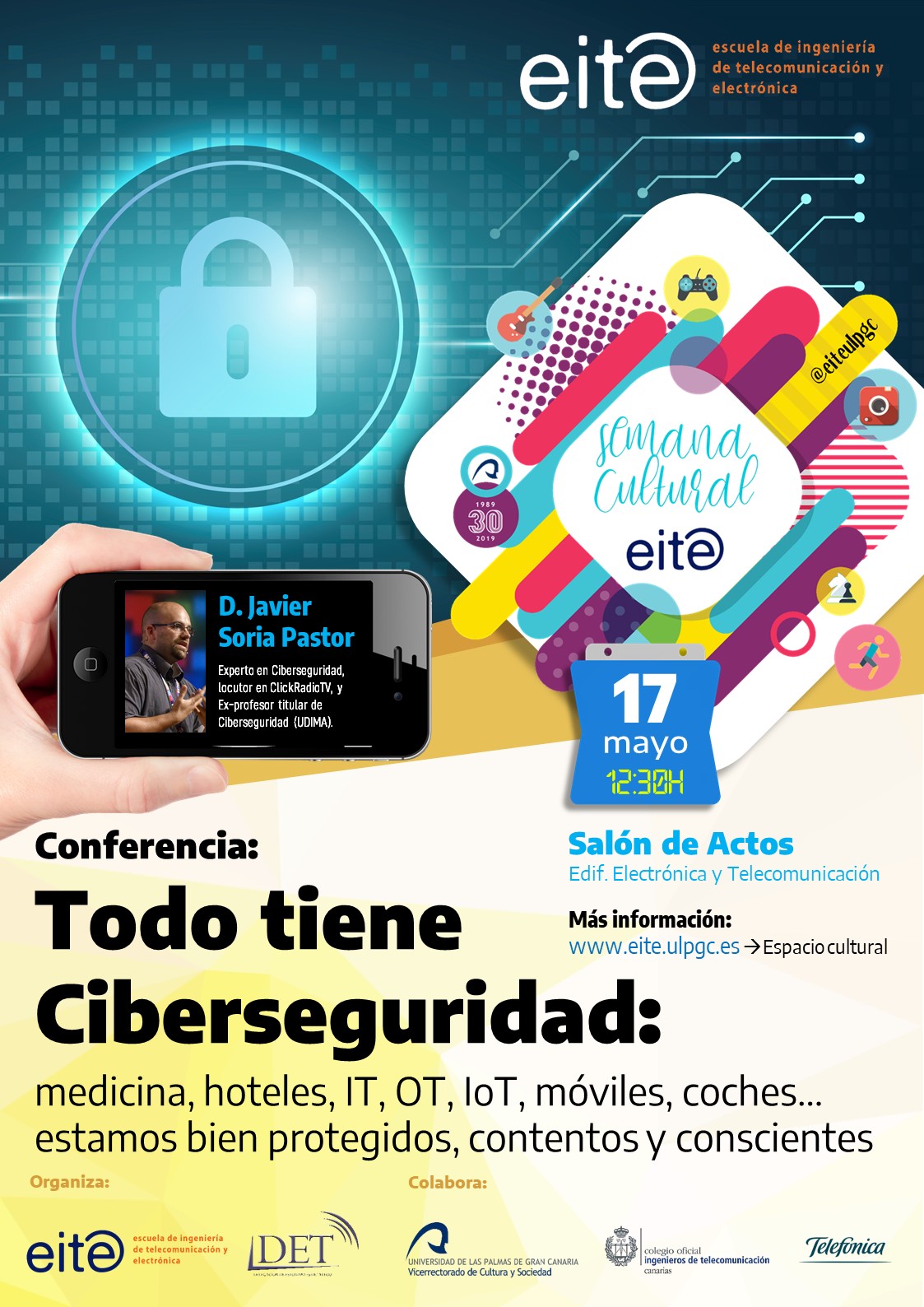 cartel cyberseguridad semanaculturalEITE 2019 v01